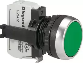 Legrand valdymo mygtukas 22 mm žalias 1R (023702)