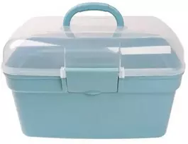 Oem Dėžutė su rankena 20x15x10.5cm - skaidri - plastikinė - organizatorius