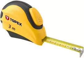 Plieninė ruletė TOPEX su automatiniu užraktu, 3 m x 16 mm