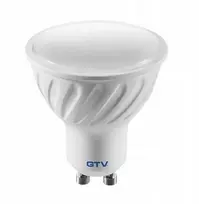 GTV LED lemputė, A-G, SMD 2835, 3000K, GU10, 7,0W, AC180-250V, 50-60Hz, 120°, 550lm, 61mA