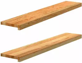 Palangės, 2 vnt, šviesiai rudos, 110x20x2 cm, ąžuolo medienos