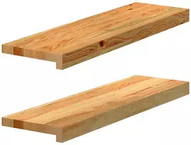 Palangės, 2 vnt, šviesiai rudos, 70x20x2 cm, ąžuolo medienos