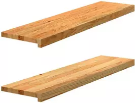 Palangės, 2 vnt, šviesiai rudos, 100x30x2 cm, ąžuolo medienos