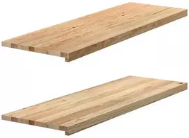 Palangės, 2 vnt, 120x40x2 cm, neapdorotas ąžuolo medienos