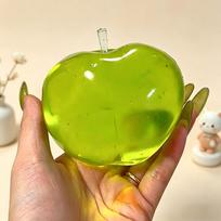 Moldable Green Apple Slushie Squishy - Crunchy Non-Rebound Sensory Fidget Toy for Stress Relief & Medium Grip Strength žalia