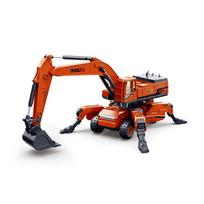 1/50 Truck Model Excavator Tractor Sliding Toy Diecast Engineering Deformation Vehicle Collection Display Toys For Boys Girls oranžinė