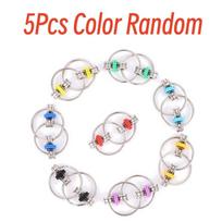 Metal Flip Chain Fidget Cube Focus EDC Unlimited Rotating Stress Relief Keychain Toy Sensory Anxiety Relief for Adults with ADHD