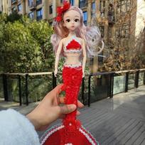 45cm Spalvingi Plaukai Baltas Odos Undinėlės Princesės Lėlė Sąnariai Judantys Mergaitės Žaidimų Namelis Žaislai 1/4 BJD Lėlės Išskirtinė Blizganti Žuvies Uodega gray