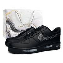 Nike Air Force 1 Silver Scales Glistening Low top Skateboard Shoes Unisex Black Silver FZ0627-010(Team865-SBOX) 38.5