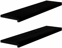 Palangės, 2 vnt, tamsiai rudos, 100x30x2 cm, ąžuolo medienos