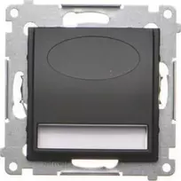 Kontakt-Simon Simon 54 LED šviestuvas 230V AC 1,1 W šiltas baltas 3100 K juodas kilimėlis DOS.01/49