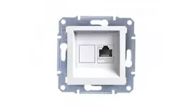 Schneider Electric Asfora kompiuterio lizdas 2 x RJ45 katė. 5E UTP be aliuminio rėmelio (EPH4400161)