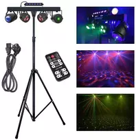 LIGHT4ME T-BAR LED PAR FLOWER BALL LASER UV STROBE disko apšvietimo daugiafunkcinis