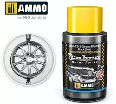 AMMO by MIG Jimenez AMMO MIG Cobra Motor chromo efekto dažai juodam blizgiui, 30 ml (0343)
