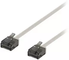 U/UTP Cat6a kabelis DELTACO, plokščias, 0,5 m, 1 mm, pilkas / UUTP-2010