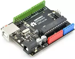 Dfrobot DFRduino Uno v3 - suderinamas su Arduino