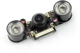 Odseven Kamera RpiCam OV5647 5MPx - naktinio matymo fisheye 160° - skirta Raspberry Pi