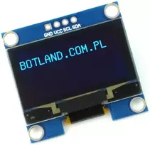 Oem OLED mėlynas grafinis ekranas 1.3' 128x64px I2C v2 - mėlyni simboliai