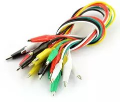 Maži krokodilo jungčių laidai Velleman CM11N - 50cm - 10 vnt
