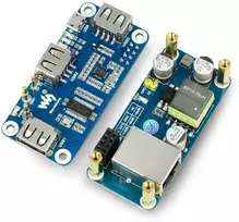 PoE Ethernet/USB HUB HAT, skirtas Raspberry Pi Zero - Waveshare 19635