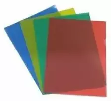 Dėklai dokumentams, matiniai, L formos, 25 vnt. (5x5 spalvų)