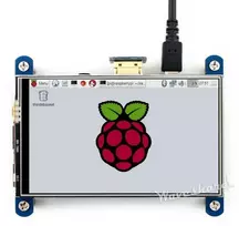 Oem Waveshare Varžinis lietimui jautrus ekranas Raspberry Pi mikrokompiuteriui - LCD IPS 4" 800x480px HDMI + GPIO
