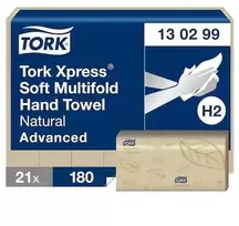 Essity Denmark As Servetėlės Tork Xpress Advanced (130299) 2 sluoksniai, natūralios spalvos, 180 lapelių