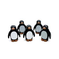 Pingvinų kaladėlių rinkinys - MOC Ledyno gyvūnų žaislai, „Pasidaryk pats“ kūrybinės kaladėlės, Mini snaigės pingvinas Arkties pasaulio žaidimų rinkinys black