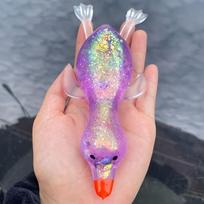 Tabas Squishy Aurora Duck Maltose Squeeze Toy Soft Cute Colorful Duck Stress Relief Decompression Stretch Toy for Adults Gift
