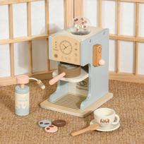 Kids Kitchen Toy Set Wooden Coffee Maker Set Simulation Kitchen Toys Hands on Ability for Boy and Girls Education Toys