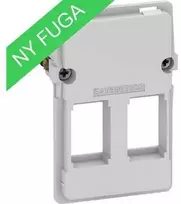 Lauritz Knudsen LK FUGA duomenų lizdas 2x Keystone RJ45 (mažas), 1,5 modulio, įdėklas