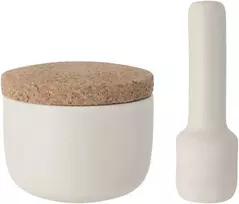 BergHOFF 11 cm grūstuvas su dangteliu - natūralus malimo įrankis su kamštiniu dangteliu aromatų ir skonių išlaikymui