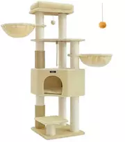 Songmics Feandrea Draskykla su platformomis 50 x 50 x 160 cm smėlio smėlio smėlio smėlio smėlio smėlio smėlio spalvos