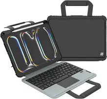Nillkin Bumper GO Keyboard (Backlit Version) Apple iPad Pro 11 2024 dėklas planšetiniam kompiuteriui juodos spalvos