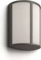LED sieninis lauko šviestuvas IP44 Stock Philips 6.5W 600Lm 2700K antracito spalvos
