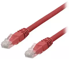 U/UTP Cat6a kabelis DELTACO, LSZH, 0,5 m, raudonas / TP-60RAU