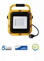 50W LED nešiojamas prožektorius V-TAC, 4000K (natūraliai balta), IP44, SAMSUNG LED chip