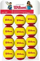 WILSON WILSON STARTER Raudonas (12) teniso kamuoliukai