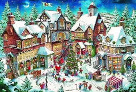 Wizardi Deimantinis paveikslas Christmas Bustle WD2429