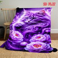 Dalmatian Dog Print Flannel Blanket, Soft Cozy Throw Blanket for Bed and Couch 80cm x 120cm
