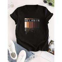 Black Pride Melanin Shirt For Women Men Afro Queens Kings Tshirt Men Women Summer Short Sleeve T-shirt  Tops S