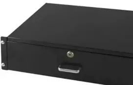 Toten 19" 3U ištraukiama daiktadėžė, rakinama, juoda