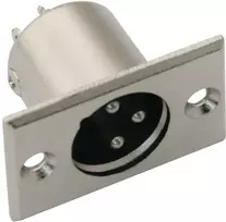 1053# 3p XLR mikrofono kištukas korpusui
