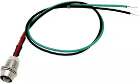 1423# 5 mm LED (žalia 12 V) indikatoriaus lemputė su laidu
