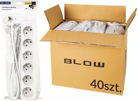 98-520# Pr-670p 6 lizdų ilgintuvas su įžeminimu 1,5 m, baltas, 3x1,5 mm, pakuotė
