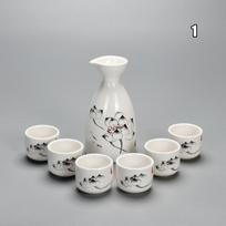 7 vnt japoniško stiliaus sake vyno šilto kiniško vyno rinkinys keraminis sake Japonijos porcelianinis vintažinis keraminis puodas Flagon alkoholinių gėrimų puodeliai