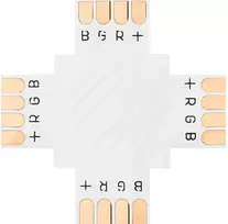4885# Jungtis LED juostoms, tipo "+" 10 mm RGB
