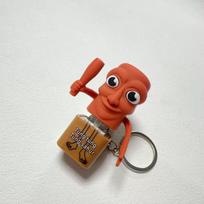 Funny Tung Tung Tung Sahur Keychain Wooden Stick Man Button Keychain Luminous Pendant Stress Relief Toy Decor Gift Toys
