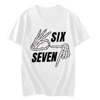 Funny Six Seven 67 Brainrot Print Fashion T Shirt Men Women Fashion Gaming Meme T-Shirt Y2k Casual Short Sleeve Tee Tops Clothes S įvairiaspalvis