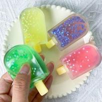 Cute Kawaii Squishy Fidget Toy Ice Cream Cube, Stress Relief Sensory Toys for Anxiety ADHD Kids Adults, Soft TPR Desk Decor Gift